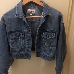 Cropped Oversized Denim Jacket